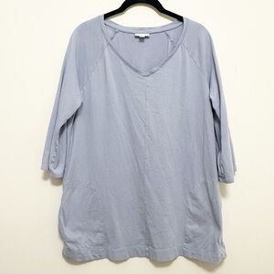 PureJill by J Jill Periwinkle Pull Over Tunic Size Medium Relaxed Fit Pockets